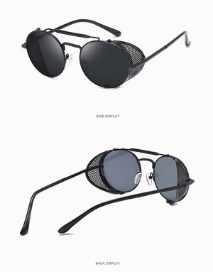 Steampunk Round Metal Sunglasses