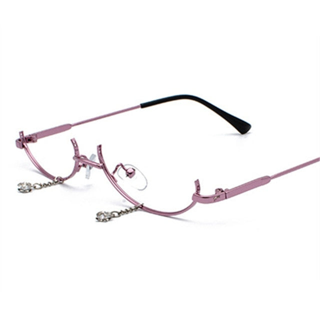 Women Luxury Design Pendant Decoration Half frame Eyeglasses
