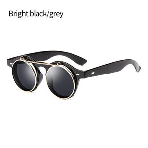 Classic Double flip Round Sunglasses