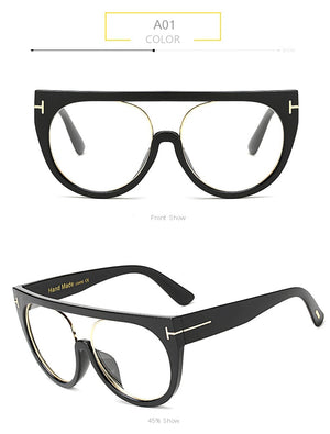 Flat Top Retro Eyeglasses